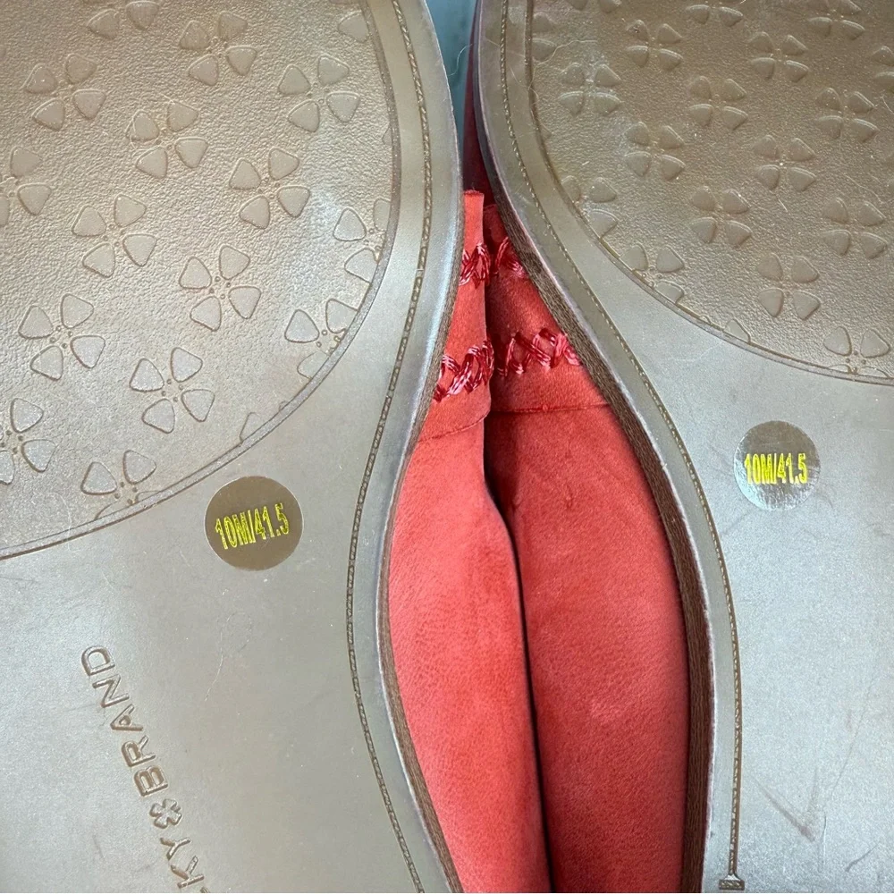 Lucky Brand Leather Red Loafers 10 - Picture 8 of 8